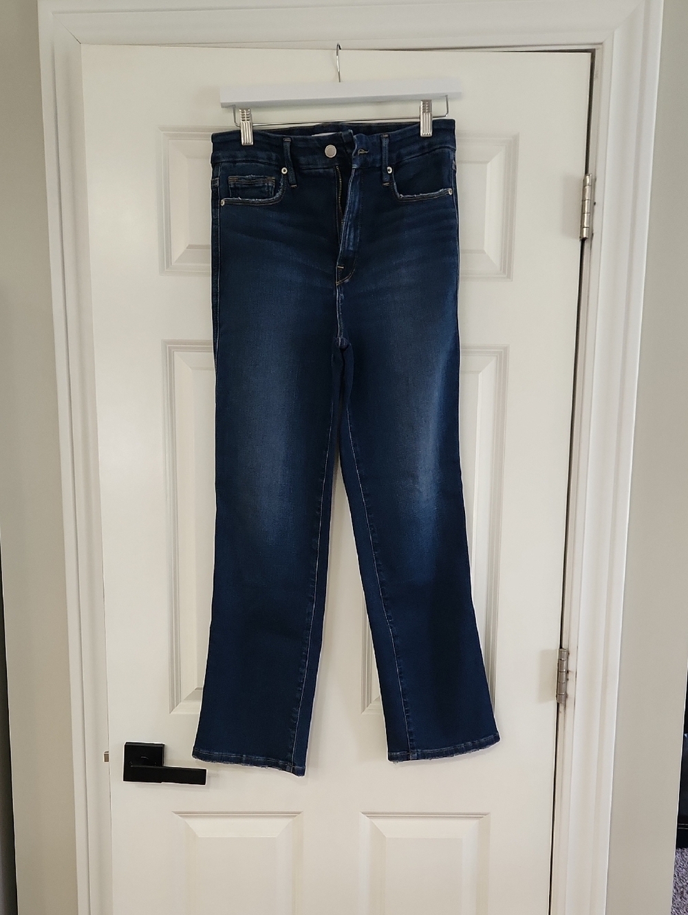 Good American Dark Blue Flare Jeans